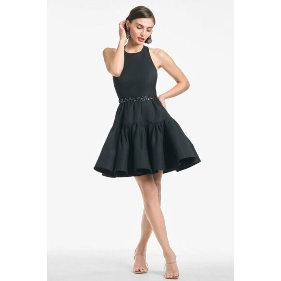 Trina Halter Back Mini Dress Black - Picture 1 of 2